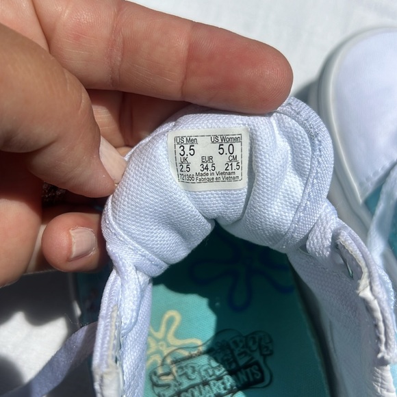 Vans Old Skool Spongebob Squarepants Lace Up Casual Shoes White Blue . UNISEX - Picture 5 of 17